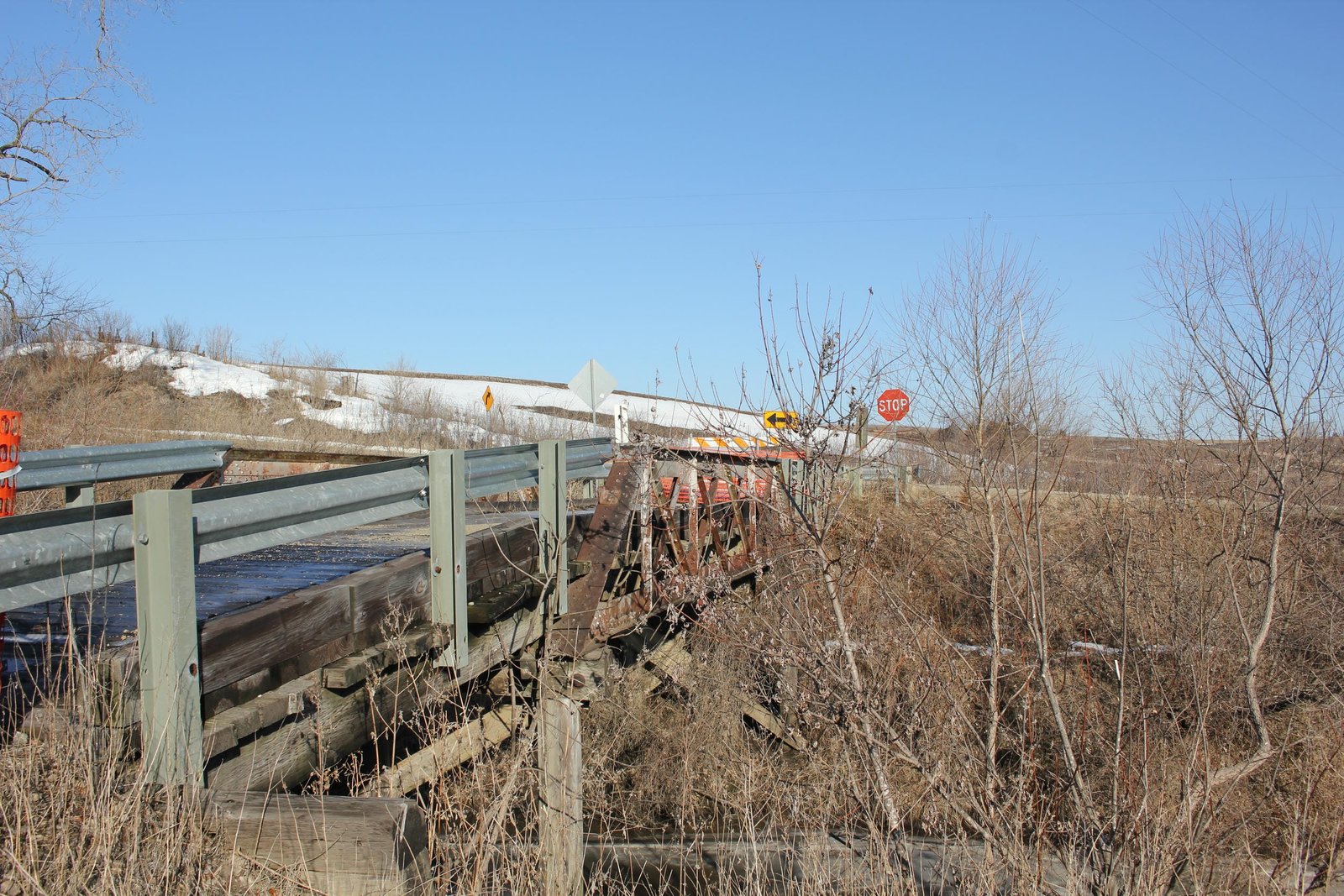 Looking north